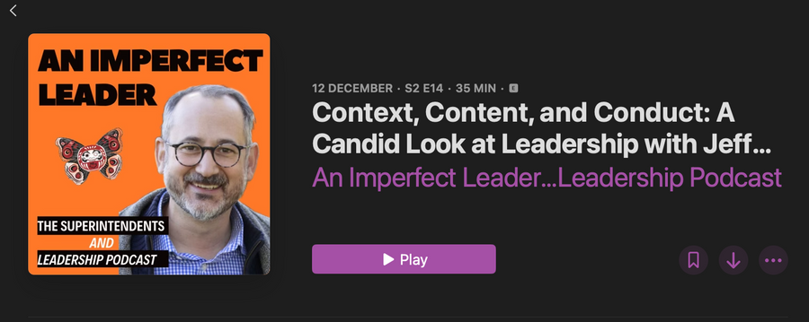 Screenshot of podcast page