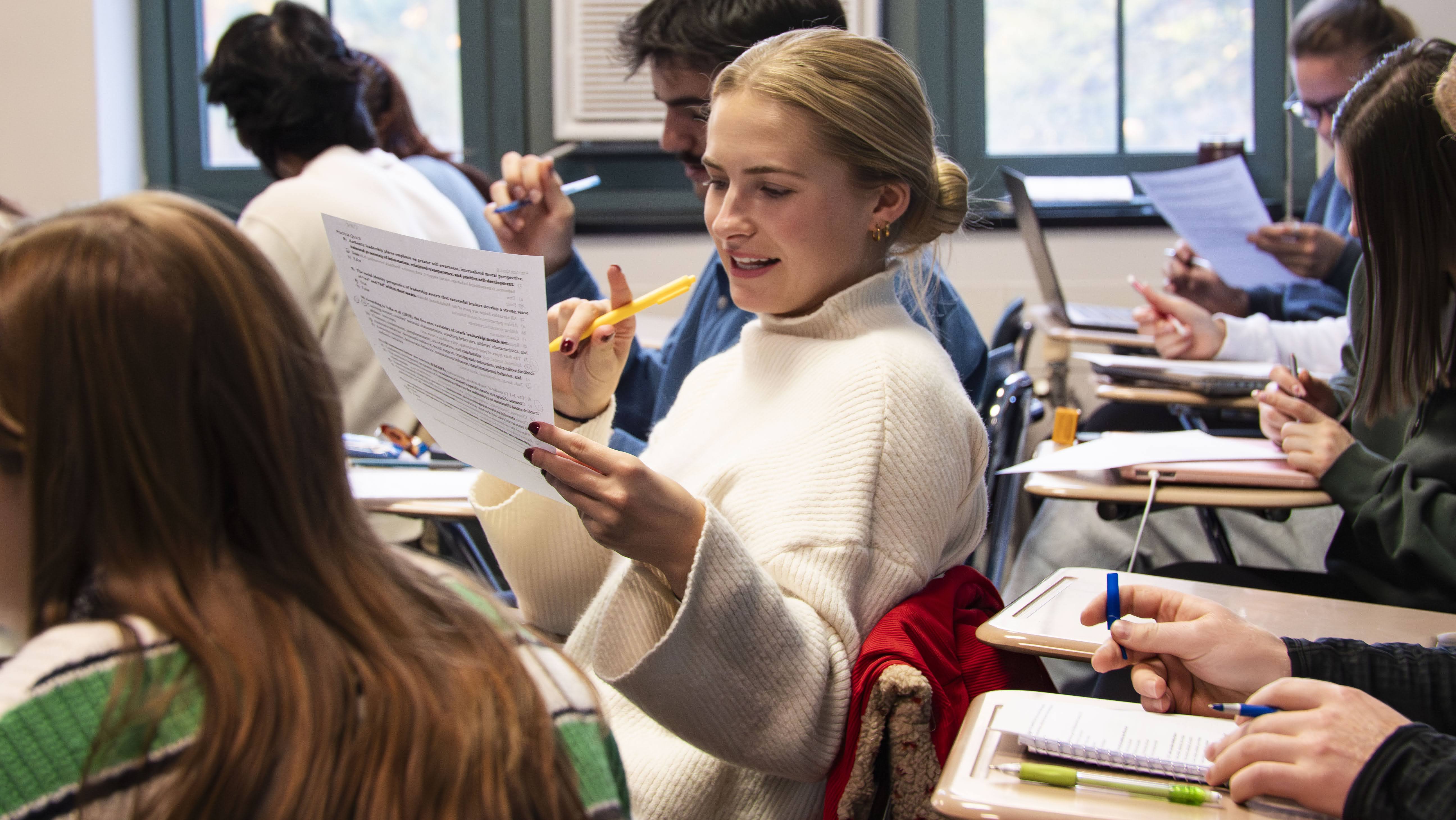 A graduate student in one of BU Wheelock's master's programs