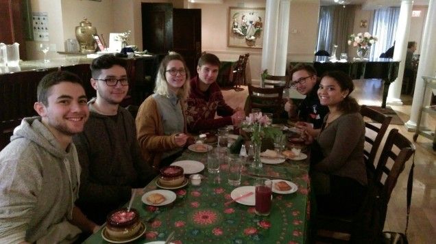 Pictured left to right: Nicholas Clark, Maxime Gavronsky, Elina Kent, Mark Kamen, Alexander Pritzen and Nina Maitland