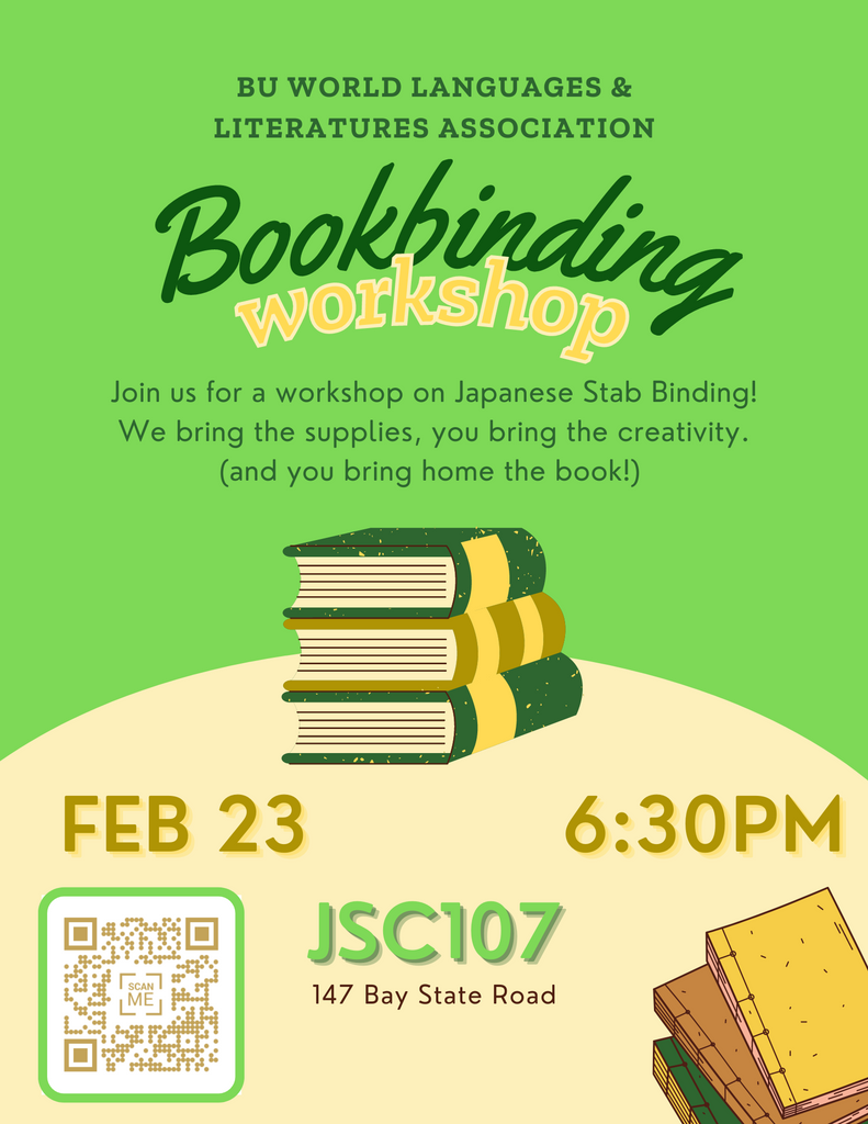 BUWA Bookbinding (02/23) World Languages & Literatures