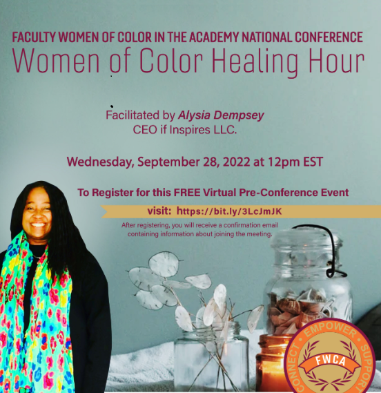 Women of Color Healing Hour event graphic