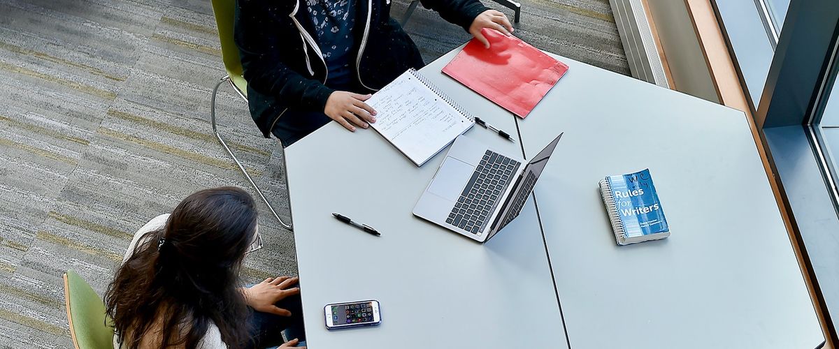 Students at table