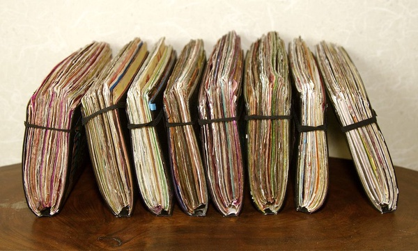 sheaf of old papers and letters
